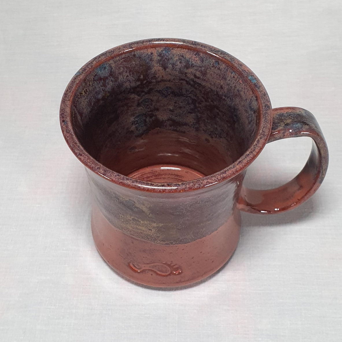 Plum handmade pottery mug