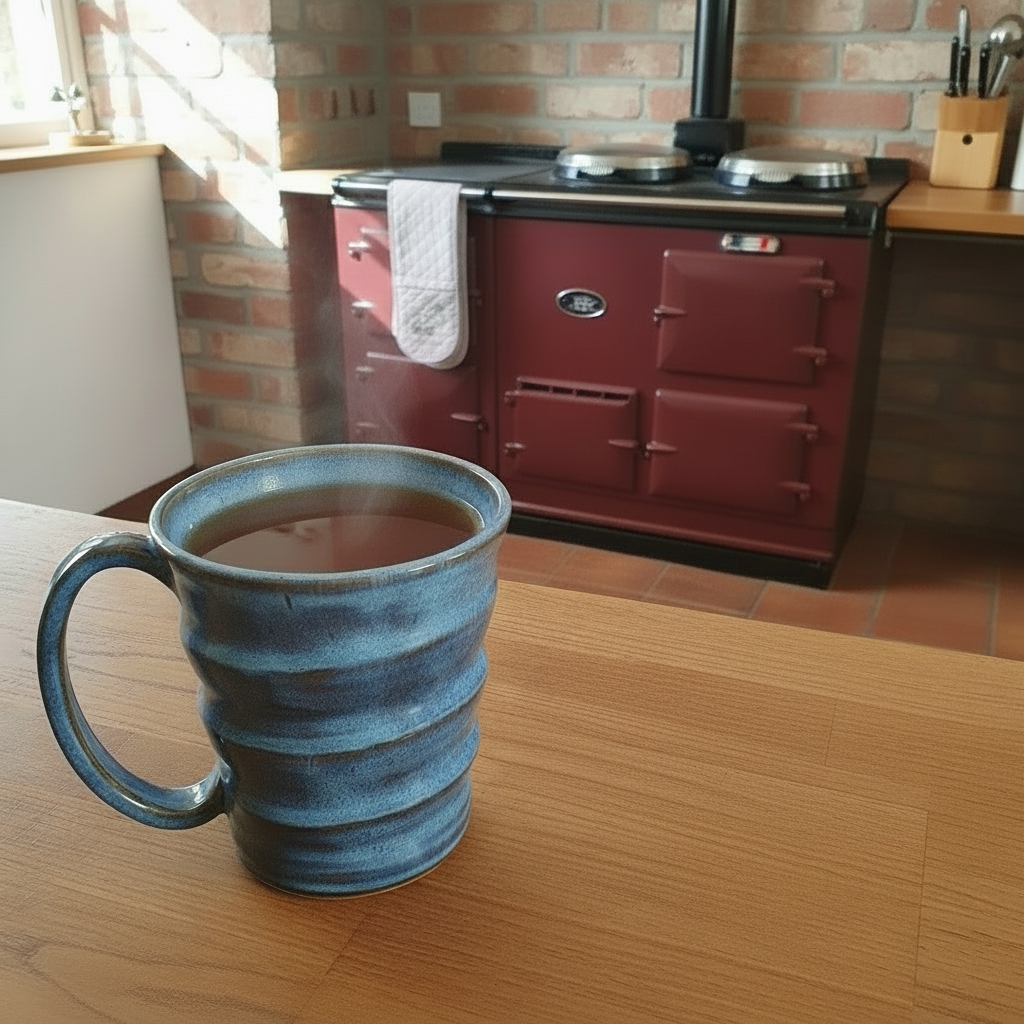 Blue Denim Spiral Mug