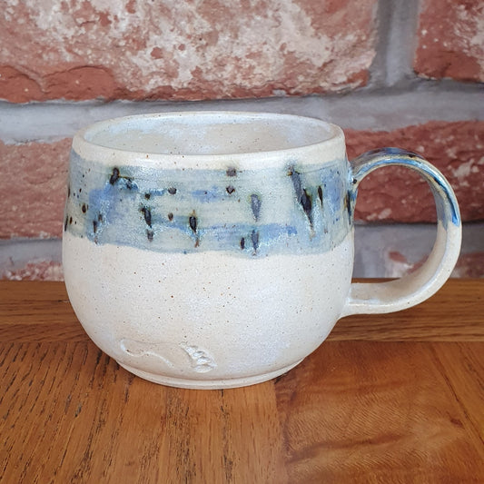 Desert dusk colour rounded handmade pottery mug