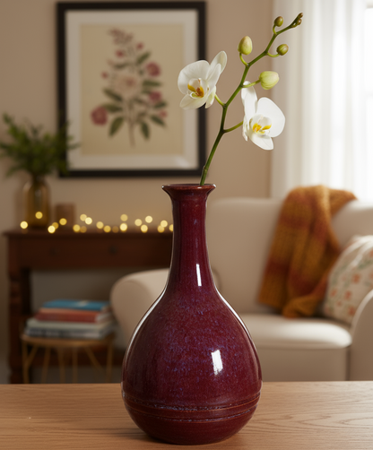 Bud vase with single stem flower