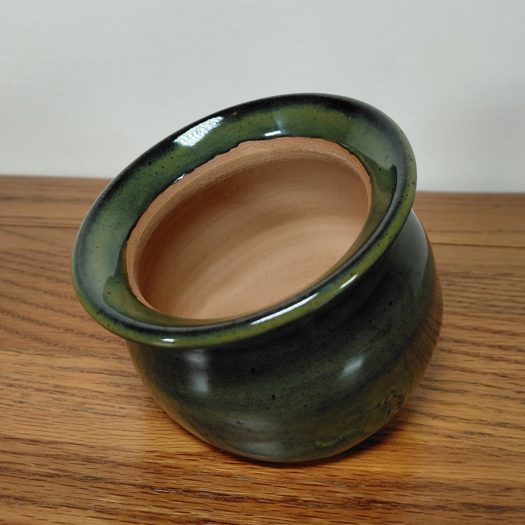 Salt pig in Forest Eclipse glaze