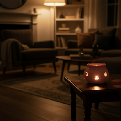 Soft Red Tea Light Holder