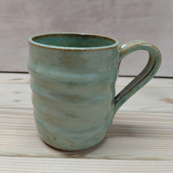 Spiral mug - Pistachio tide - Footprint Pottery