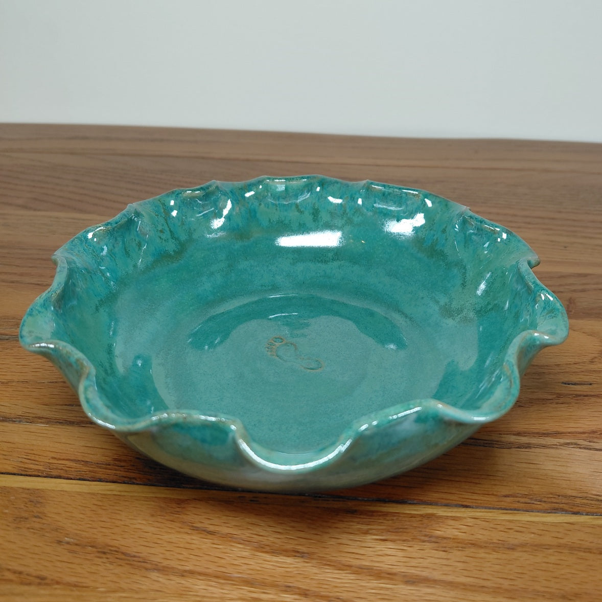 Frosted Sage Fluted Bowl