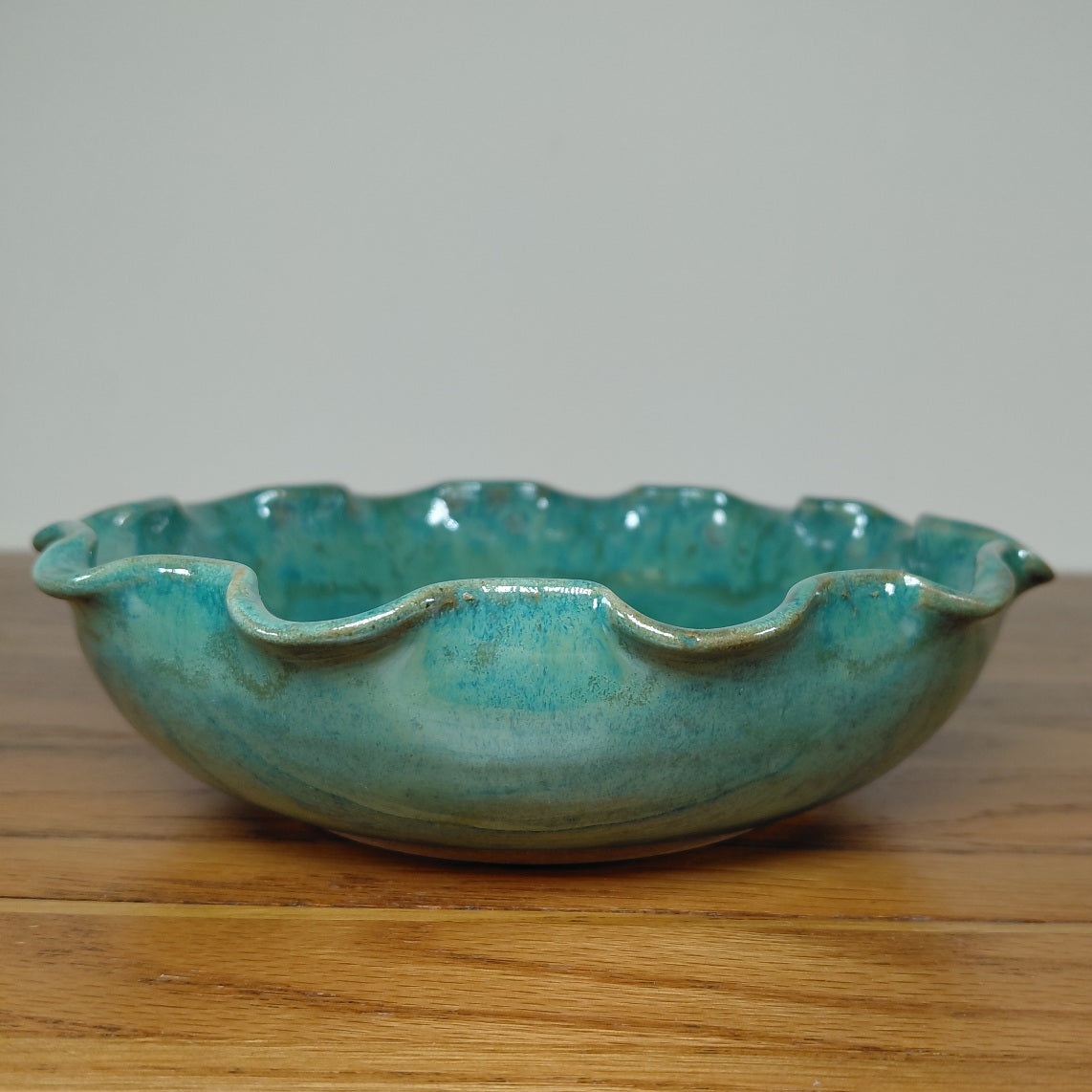 Frosted Sage Fluted Bowl