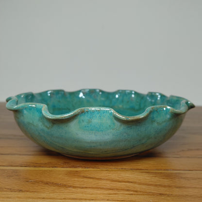 Frosted Sage Fluted Bowl