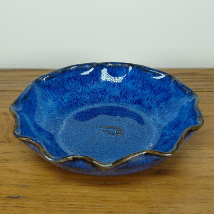 Cosmic Blue Fluted Bowl